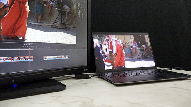 Match up the Precision 5470 with a 4K external display for a more productive home-office workspace